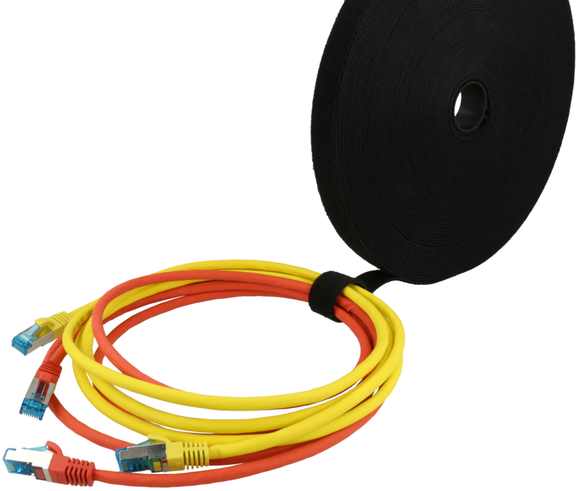 Klittenband kabelbinder rol 25000 mm zw
