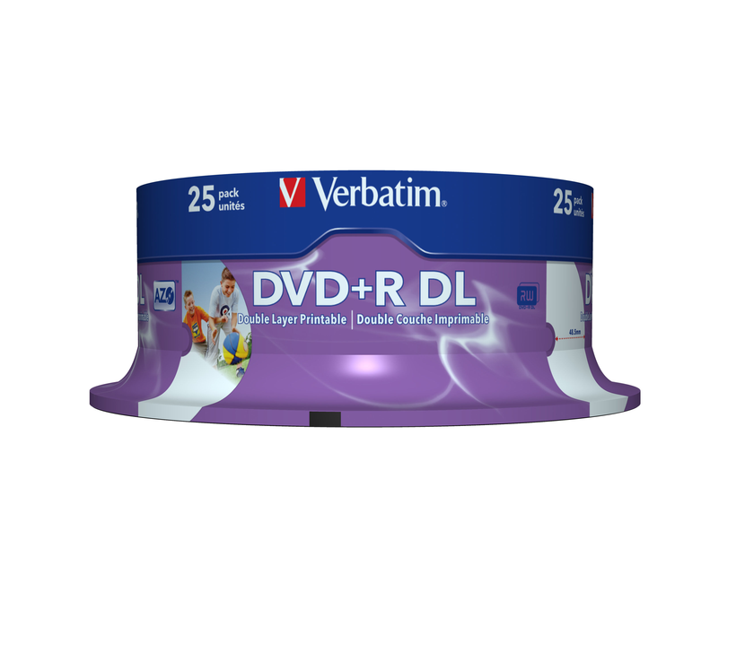 Verbatim DVD+R DL 8.5GB 8x Ink SP 25-pck
