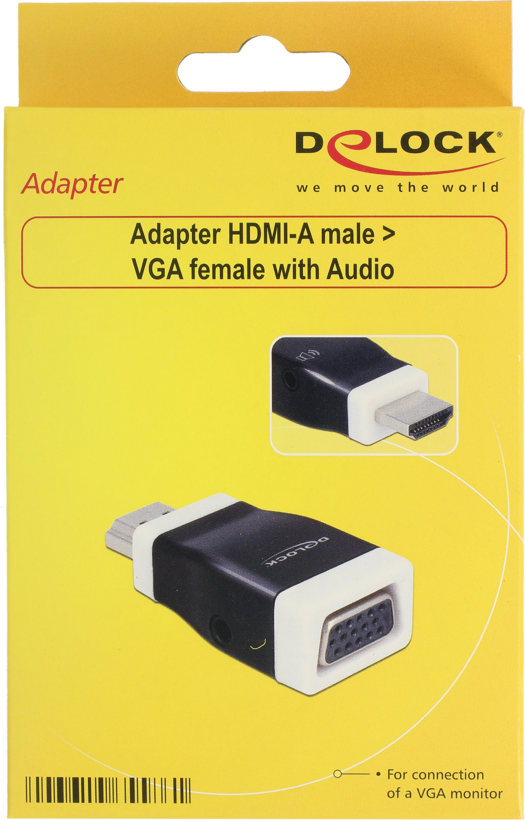 Adapter HDMI(A)/ma to HD15/fe+Audio/fe