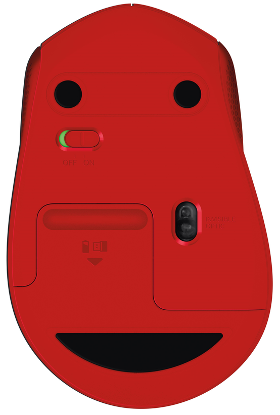 Logitech M330 Silent Plus Mouse Red