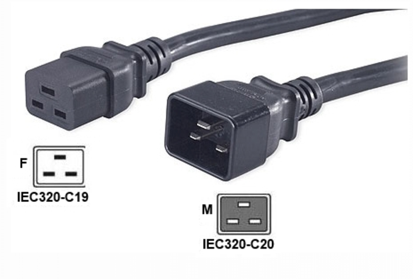 IEC320-C19 to C20 Power Cable, 16A