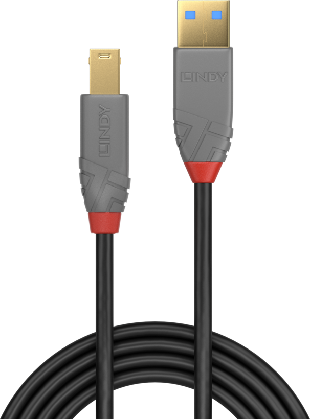 Cable USB 3.0 A/m-B/m 0.5m Black