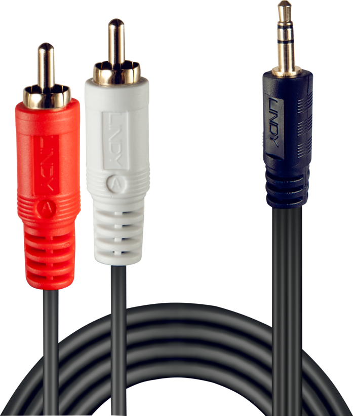 Cable 3.5mm Jack/m - 2x RCA/m 10m