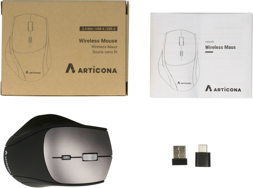 ARTICONA Bluetooth +2.4GHz USB A/C Mouse