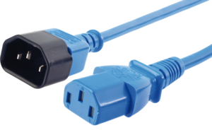 Power Cable C13/f-C14/m 0.5m Blue