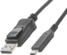 Miniatuurafbeelding van Cable USB Type-C/m-DisplayPort/m 1.8m