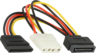 Miniatuurafbeelding van Cable SATA 15pin/m - SATA 15pin/f+4pin/f