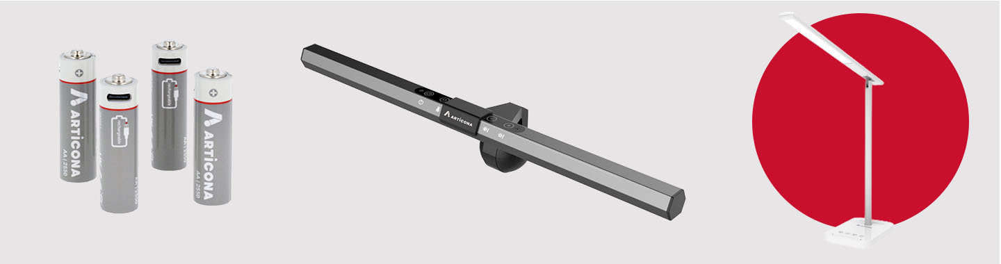 ARTICONA Accessories – Batteries and lights Banner