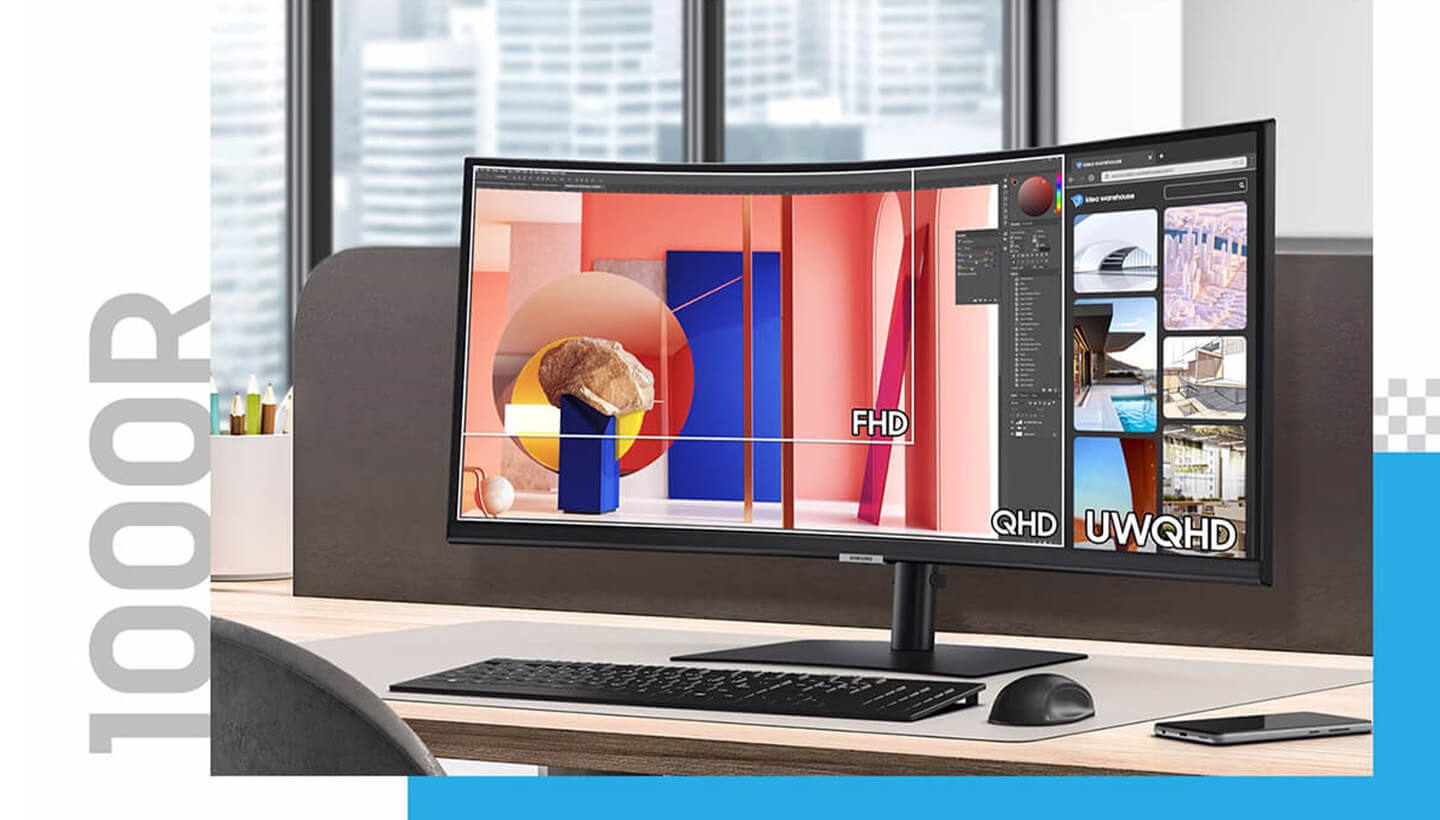 Samsung S6 series ViewFinitiy monitors | 1000r