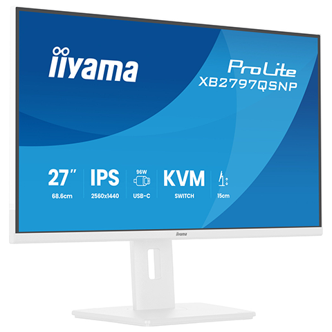 27 inch IPS monitor with high resolution and USB-C connection for versatile office use