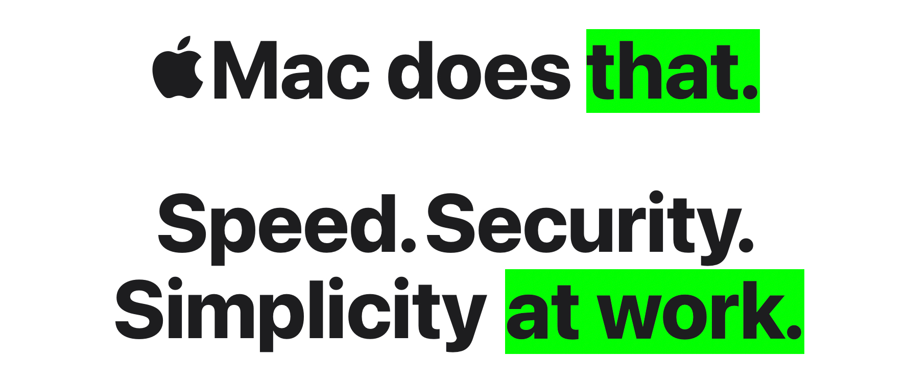 Apple Mac does that