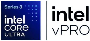 Intel Core Ultra Series 3 + VPro Logos